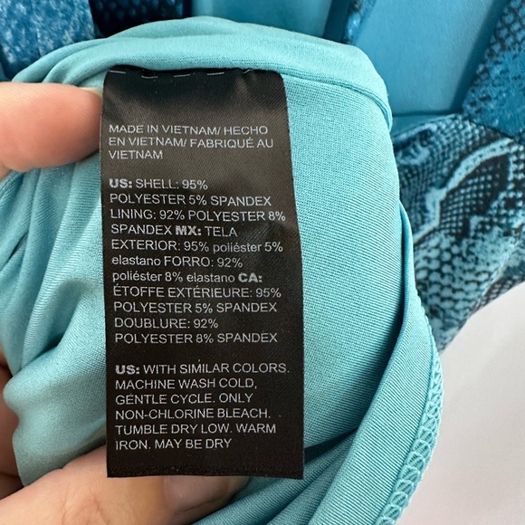 White House Black Market Snake Print Dress Blue and Brown Ombre Snakeskin sz S - Picture 9 of 10